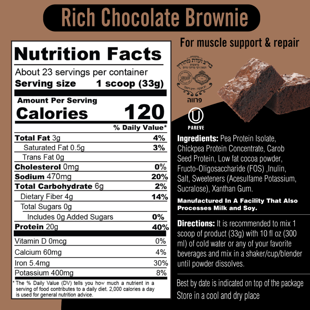 QPlant Trio Rich Chocolate Brownie Protein Drink Mix