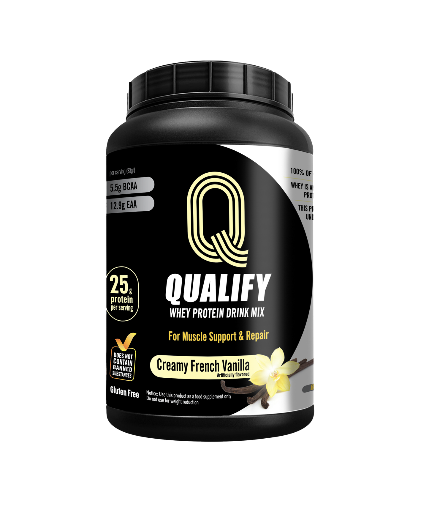 Creamy French Vanilla Flavored Whey Protein Drink Mix